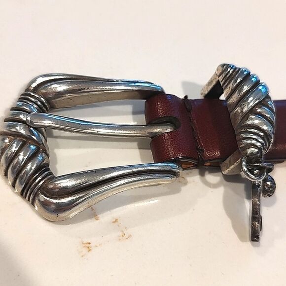 Bill Adler Studio Brown Leather Western Belt with Silver Golf Charms Vintage - Picture 11 of 11